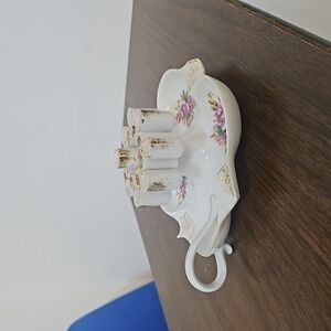 SAJI Japan Fancy China Ladies porcelain cigarette holder/ashtray, 1940s